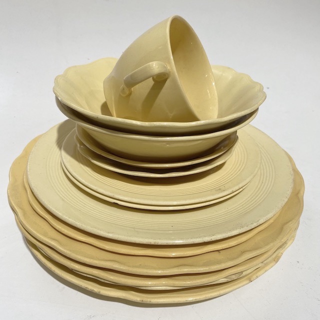 DINNERWARE, Vintage Assorted - Yellow